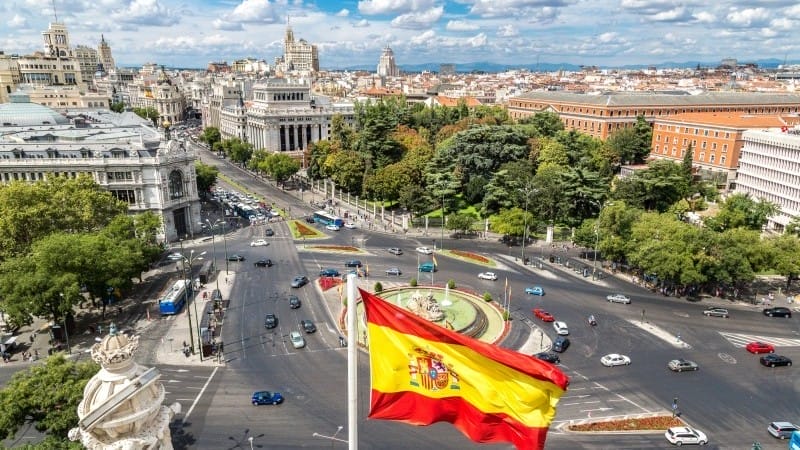 Madrid With Flag