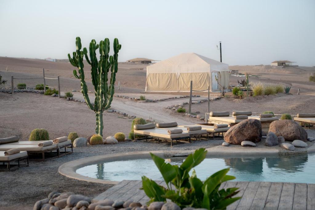 Pool at Inara Camp in the Agafay Desert near Marrakech