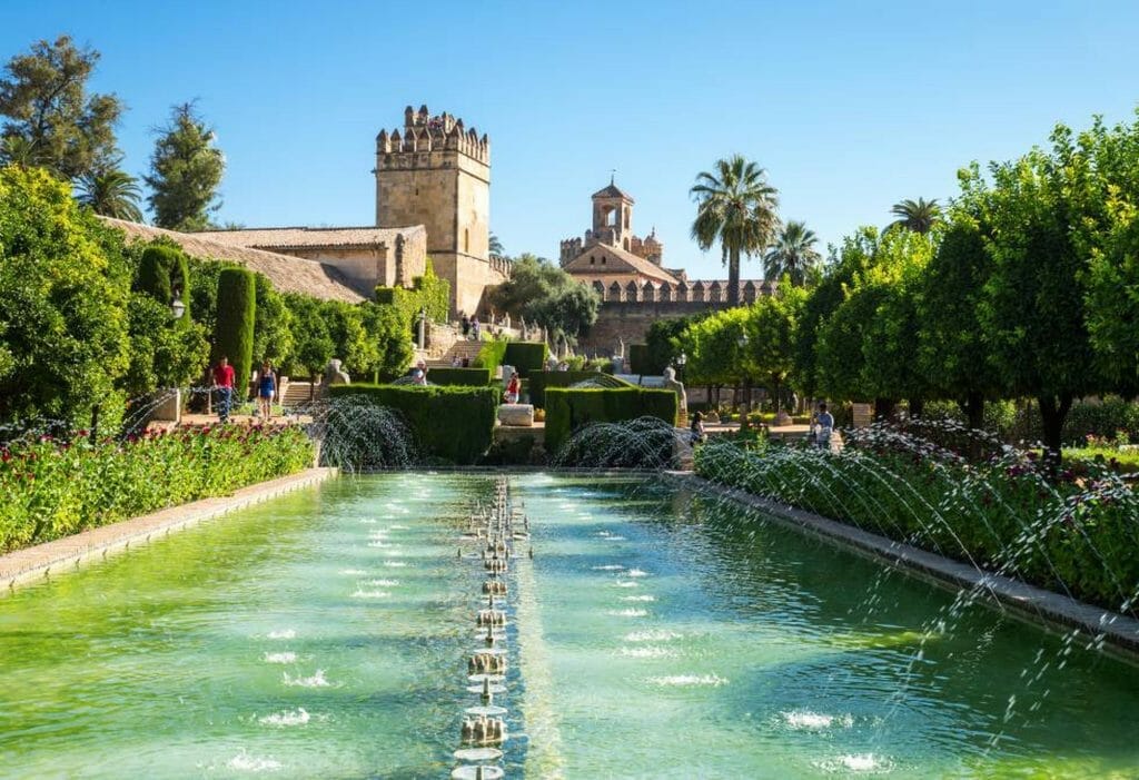 Fountains and gardens of the Alcázar of the Christian Monarchs, Córdoba, Spain