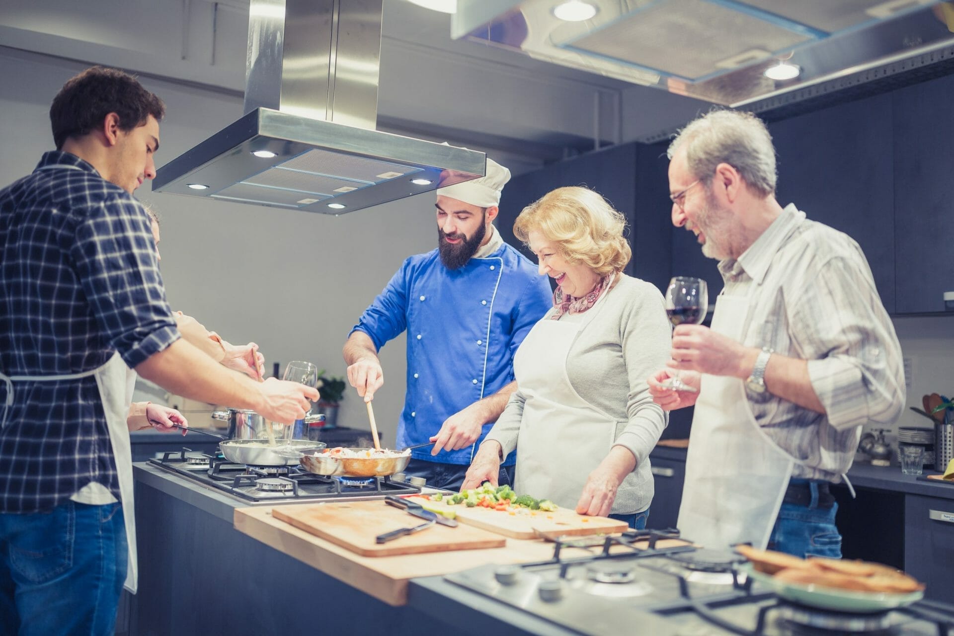 Chef Assisting Cooking Class