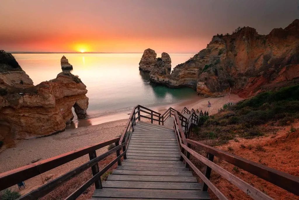 Coves And Cliffs At Ponta Da Piedade The Most Famous Spot Of Algarve Region In Portugal.jpg