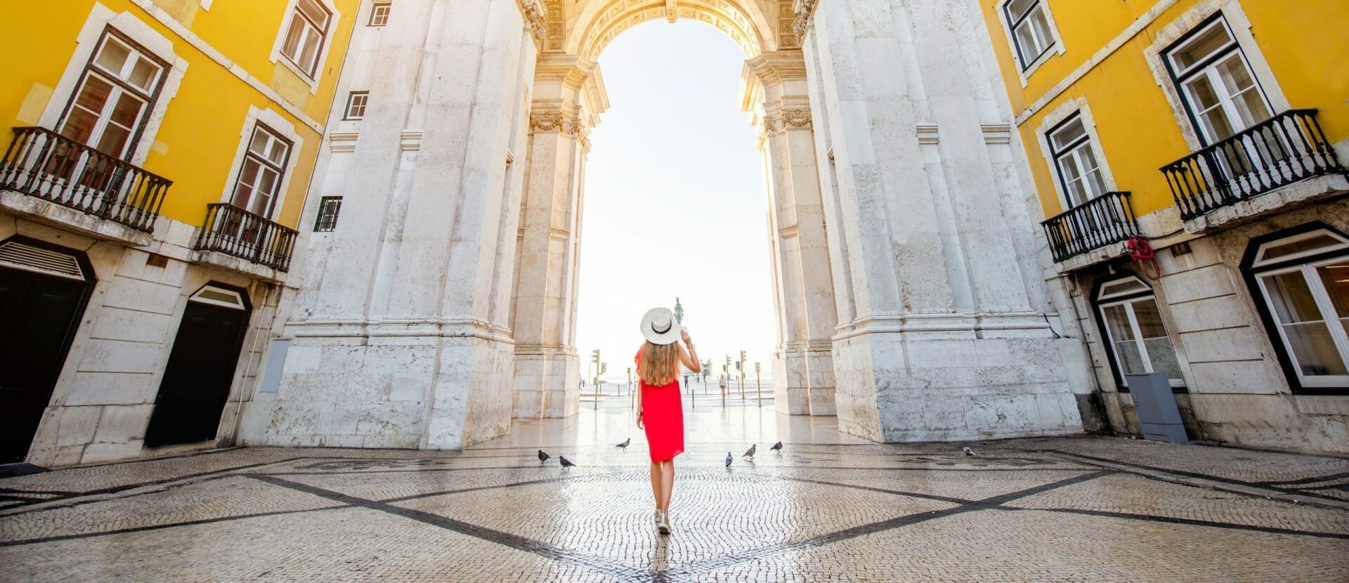 Woman Traveling In Lisbon, Portugal