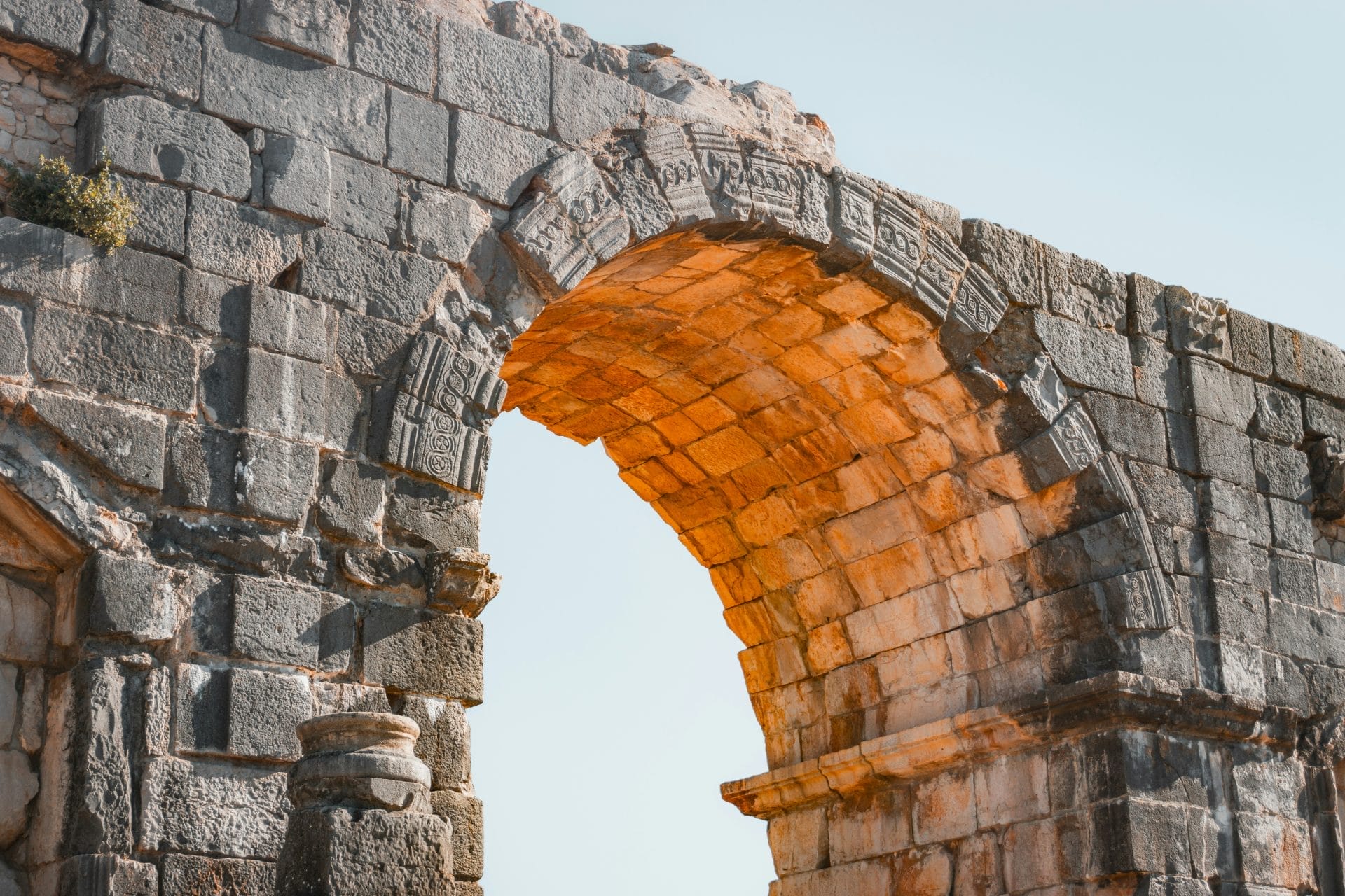 Roman arch at Volubilis archaeological site, Morocco