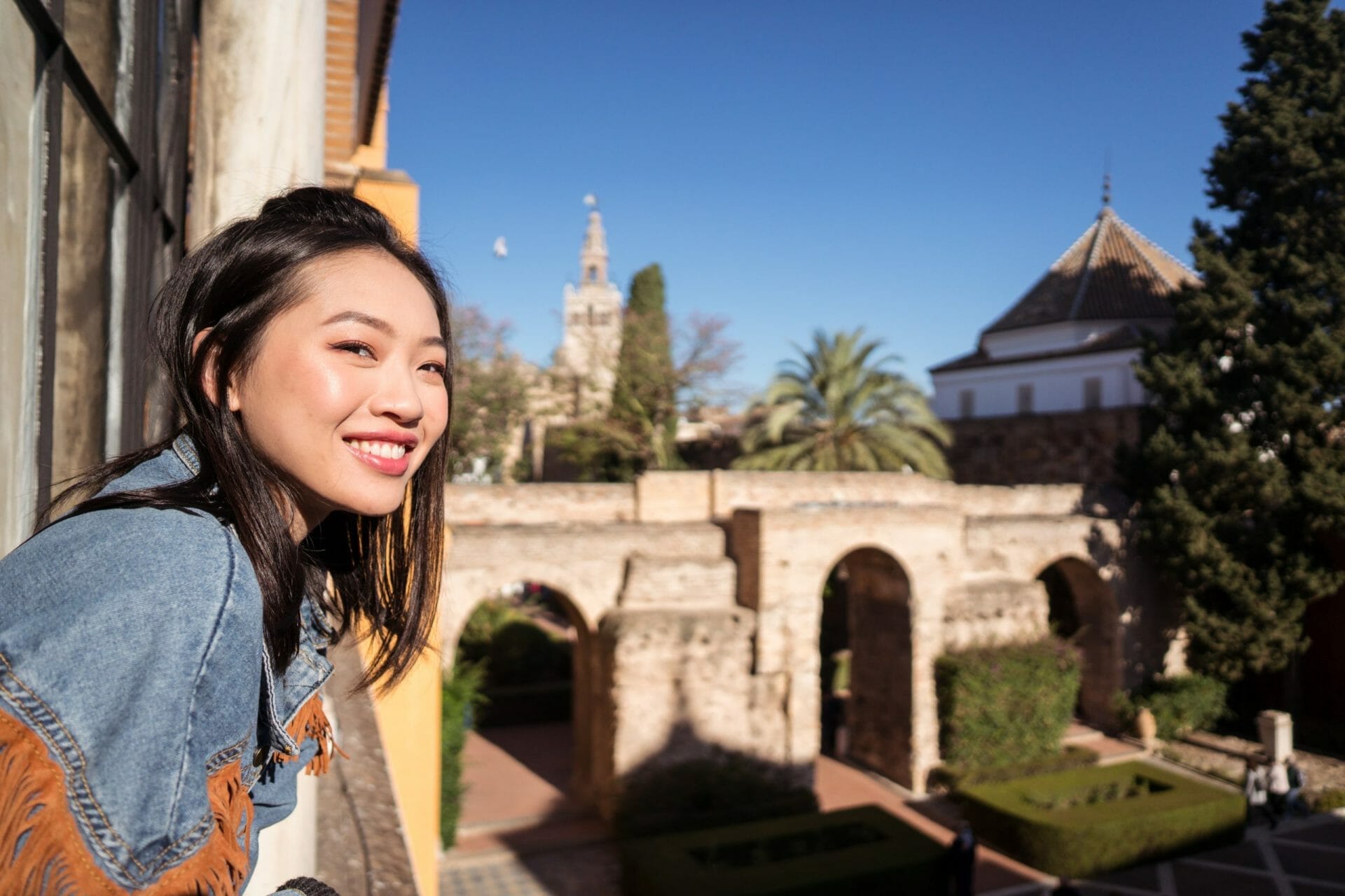 Portrait of young attractive Asian woman in Sevilla