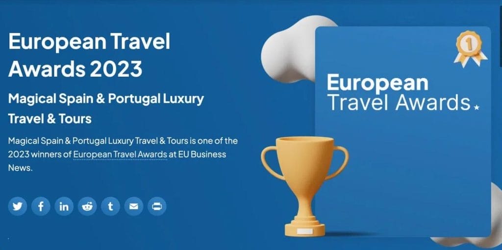 Winner european travel awards magical spain & portugal