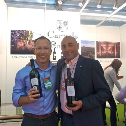 Dan O'Beirne of Magical Private Travel with winemaker Carmelo Rodero, Ribera del Duero, Spain